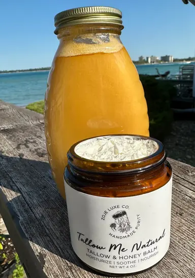 Organic Rose Geranium Honey Tallow Butter🌹🍯