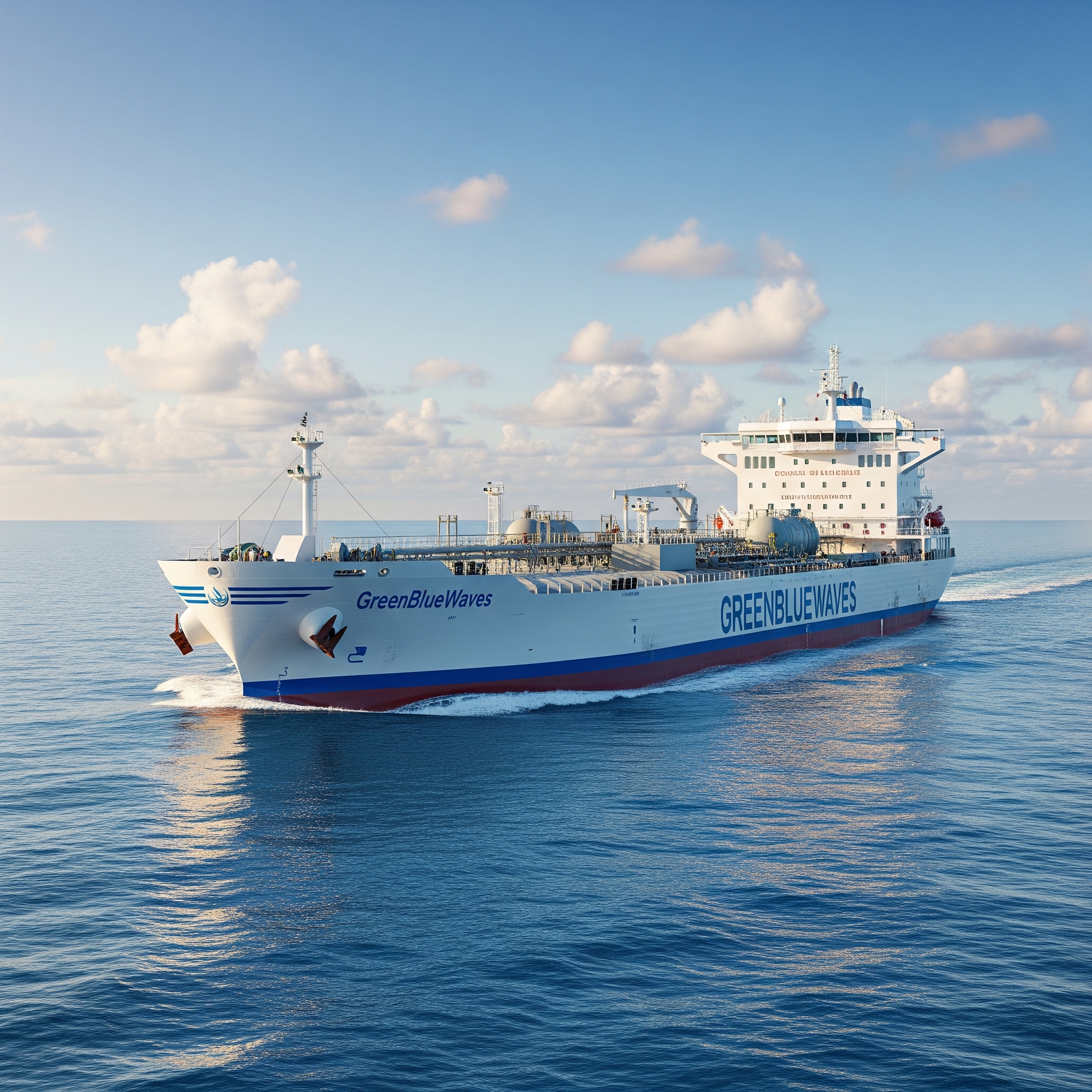 A large cargo ship on the ocean