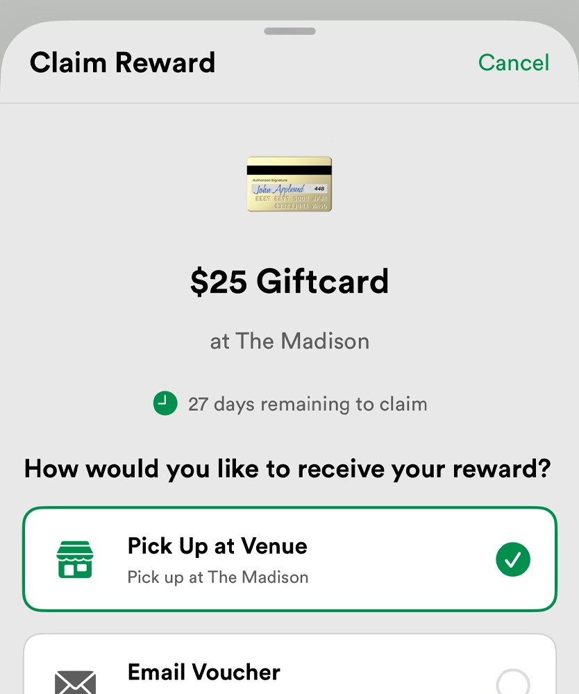 Claim Local Rewards: Greenlight app screenshot