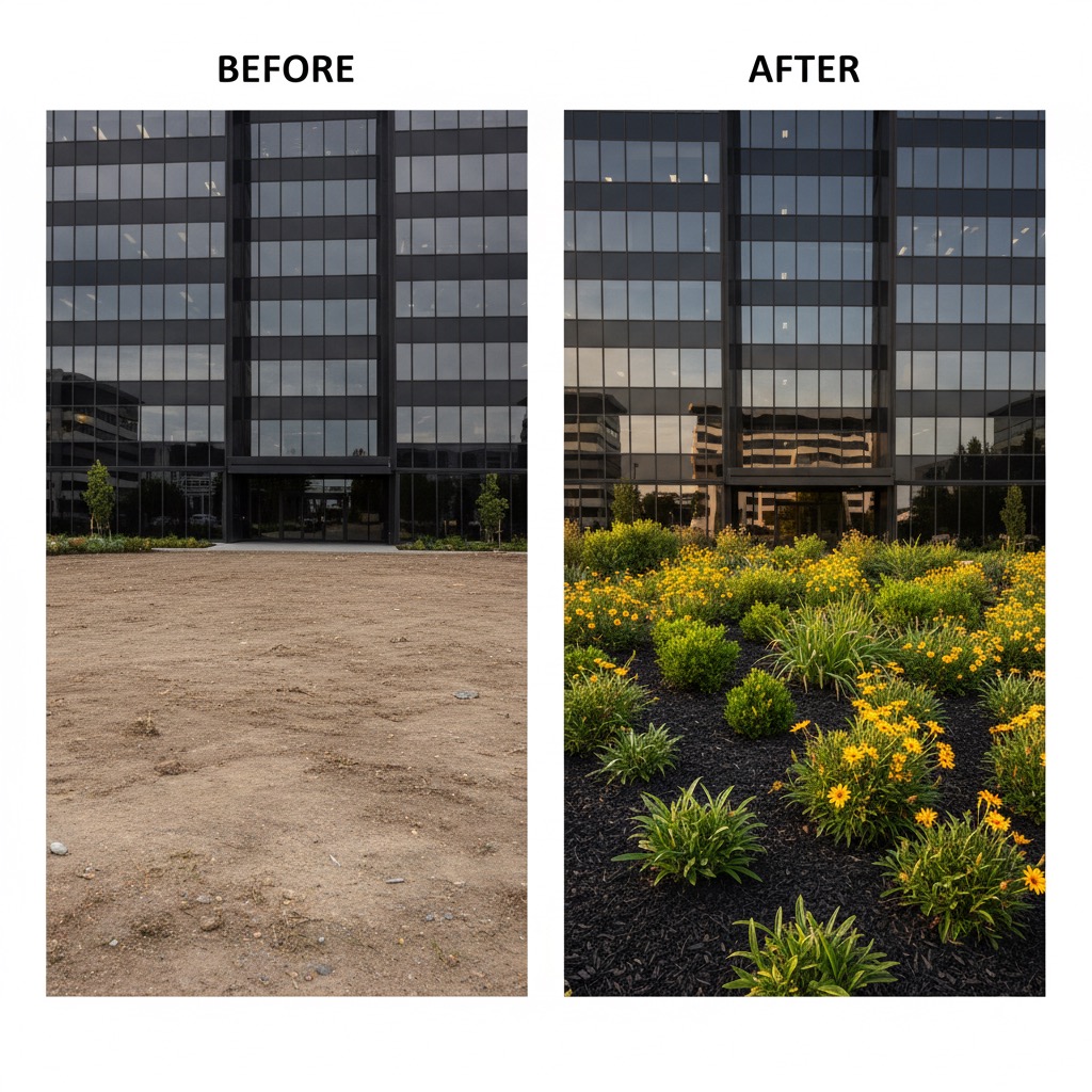 Well-maintained backyard with a variety of plants