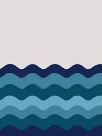 Free Birthday Card - Modern Waves of Calm