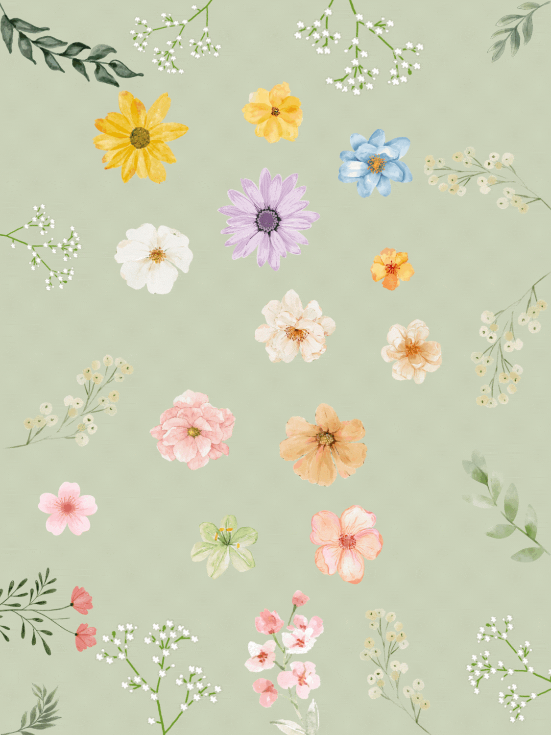 Watercolor Floral Arrangement