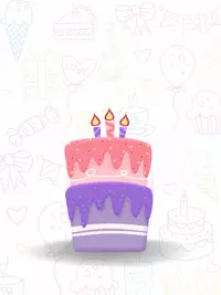 Free Birthday Card - Cute & Colorful Cake!