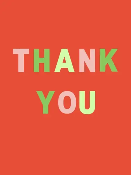 Vibrant Thank You