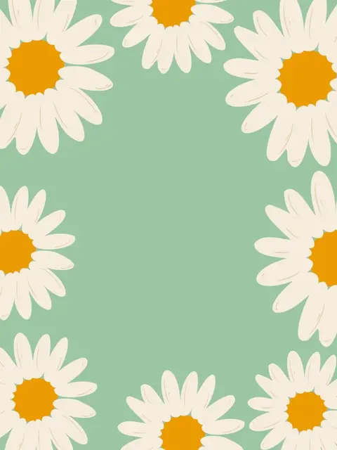 Blooming Daisies Animated Frame