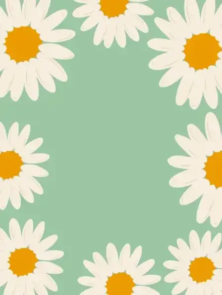Blooming Daisies Animated Frame