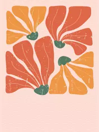 Free Thank You Card - Retro Floral Design