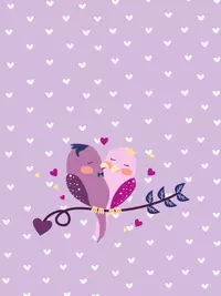 Free Wedding Card - Sweet Lovebirds Design