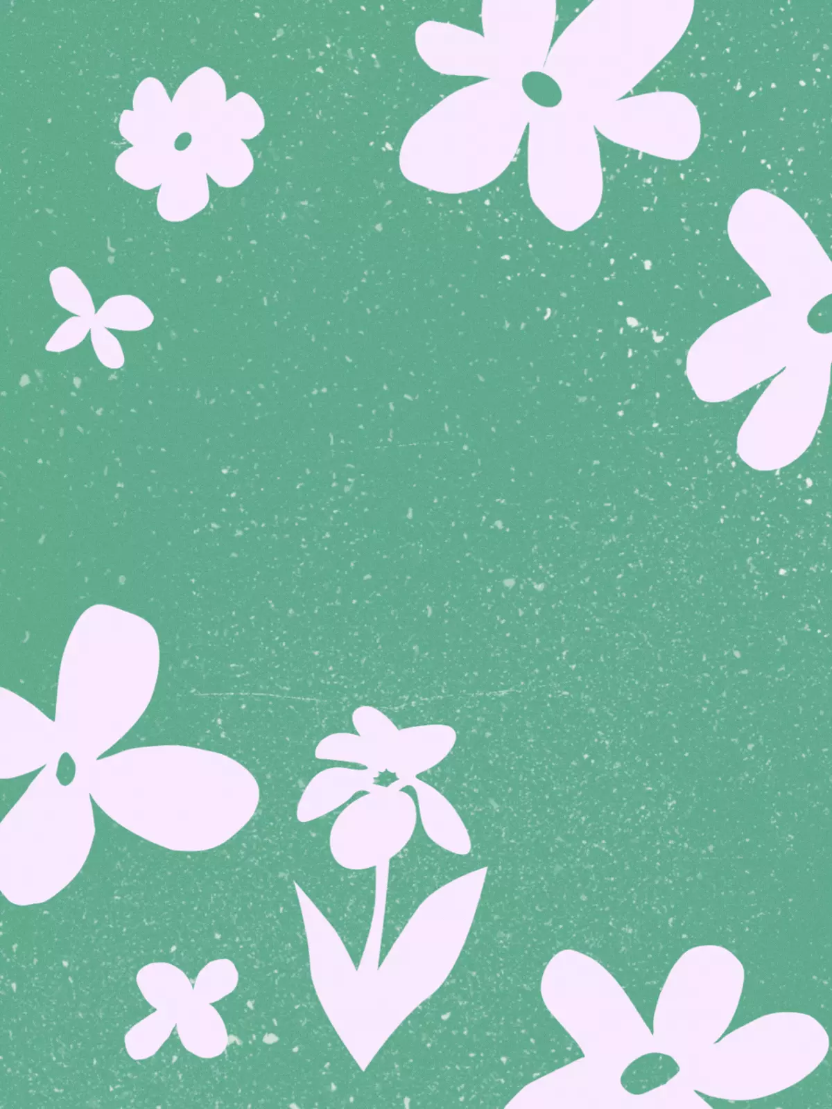 Elegant wedding congrats card with white floral design on textured green background, simple and cheerful style.