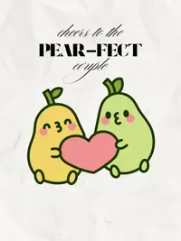 Free Wedding Card - Pear-fect Couple Congrats!