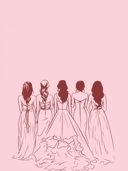 The Bride and Bridesmaids
