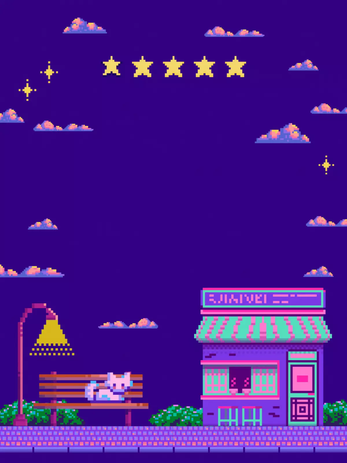 Retro 8-bit pixelated baby card for new parents, featuring a colorful, abstract design perfect for a baby shower or welcoming a new baby.