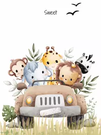 Free New Baby Card - Adorable Whimsical Design