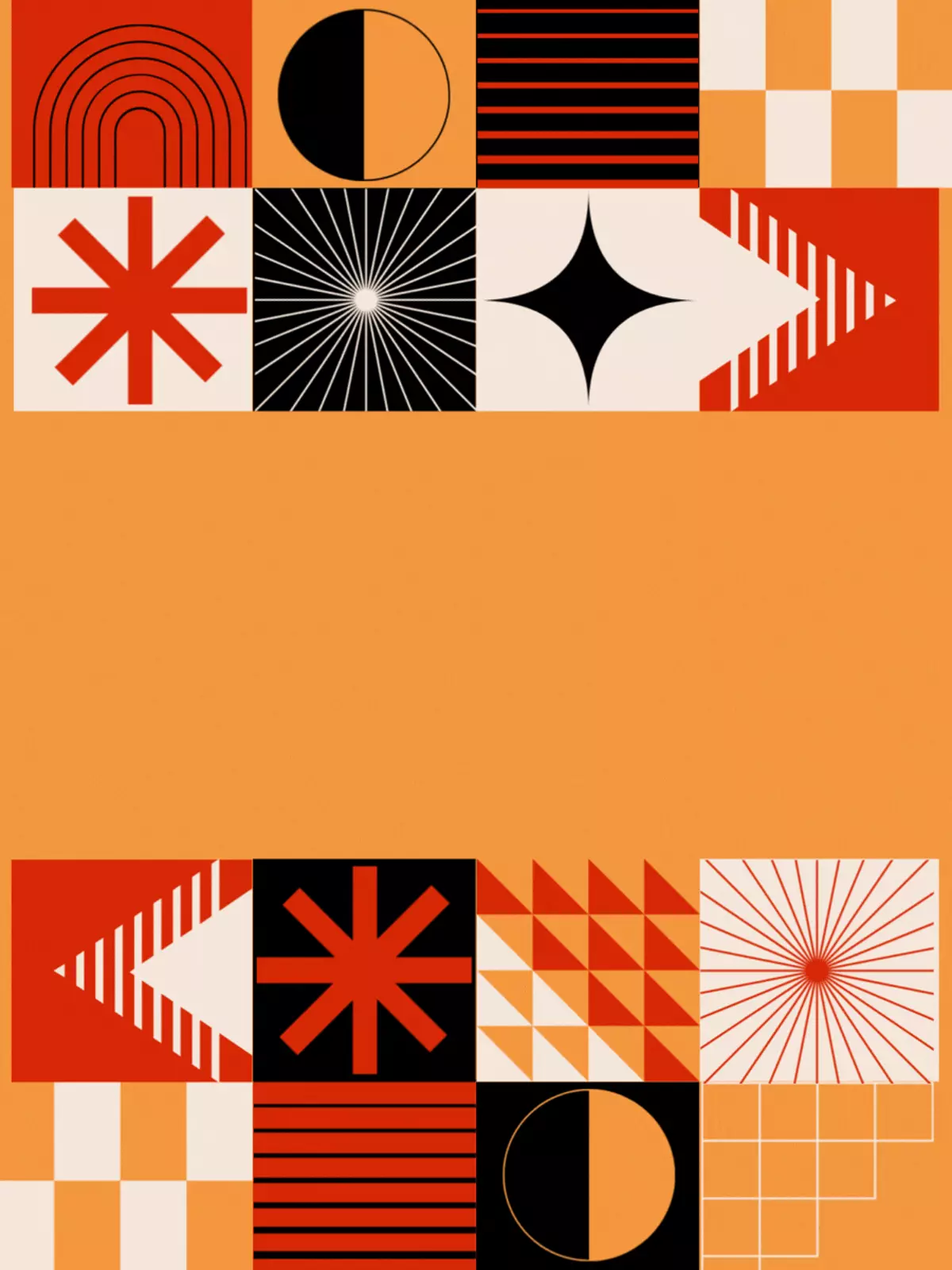 Modern geometric employee thank you card with an abstract pattern, minimalist design, perfect for showing appreciation to colleagues and team members.