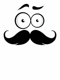 Free Miss You Card - Minimalist Moustache Design!