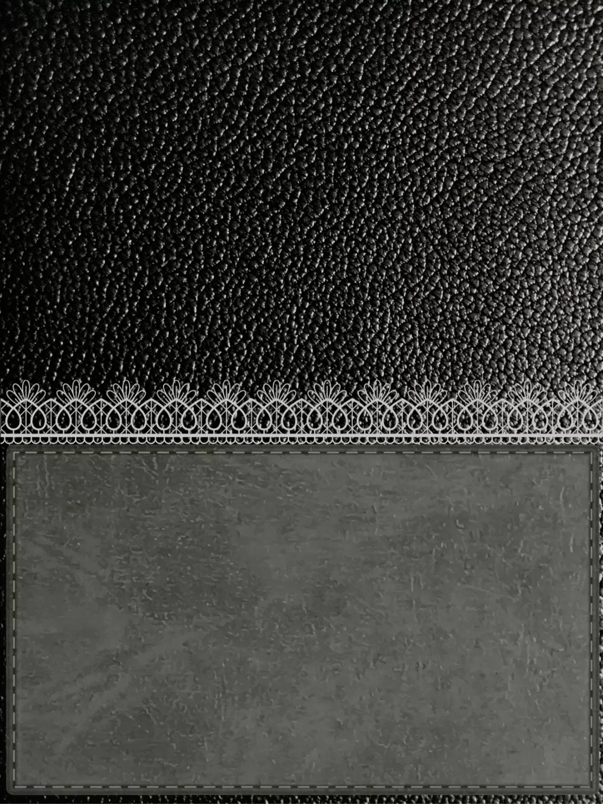 Vintage Thanksgiving card featuring leather and lace textures, warm colors, conveying gratitude and appreciation.