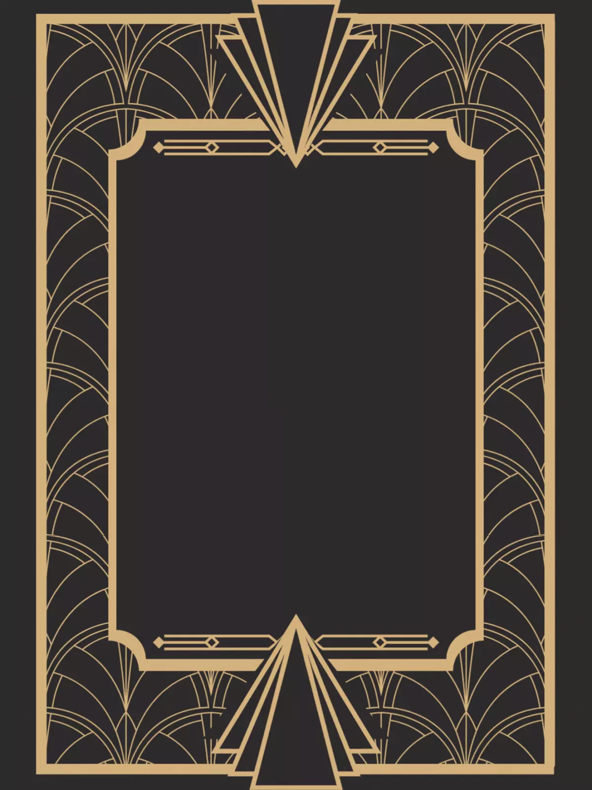Art Deco employee award card featuring geometric patterns and a vintage aesthetic, sophisticated color palette, perfect for recognizing achievements