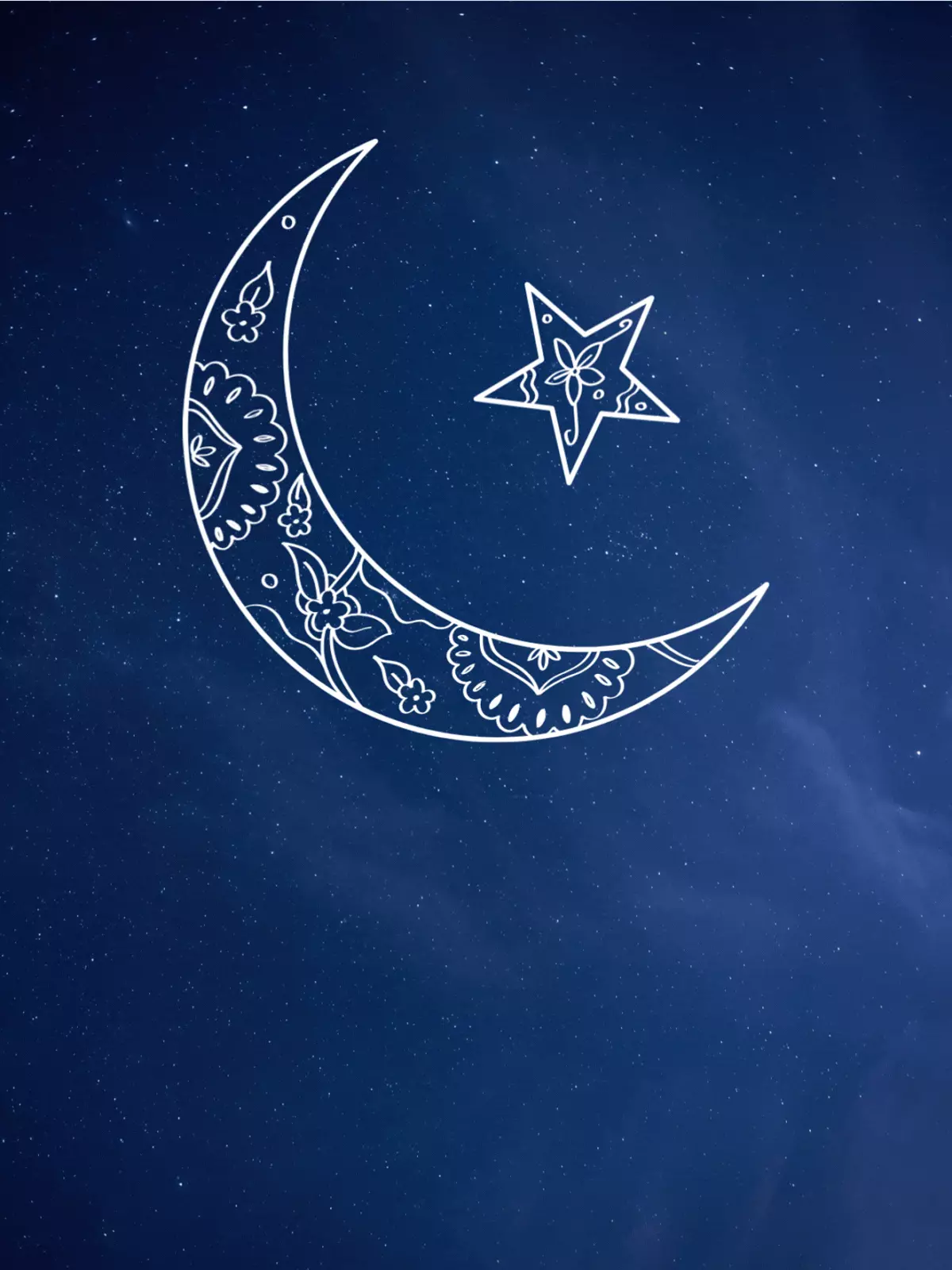 Minimalist Ramadan Kareem card featuring a crescent moon design, modern style, conveying blessings for the holy month.