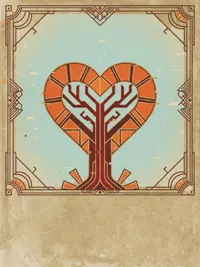 Free Family Day Card - Glitch Tree Design