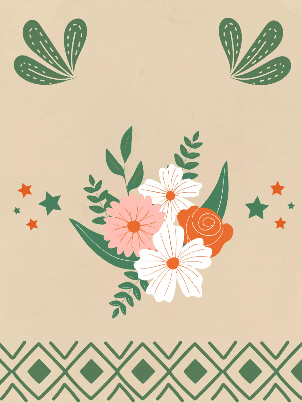 Vintage Cinco de Mayo card with swirling script fonts and floral elements, retro design style, celebrating Mexican heritage and culture