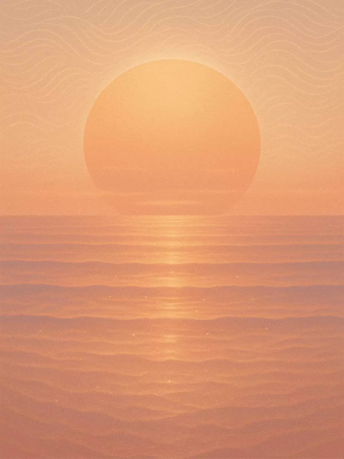 Elegant retirement card featuring a serene sunset scene with a silken texture overlay, suitable for sending best wishes and congratulations.