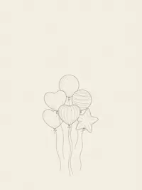 Free Birthday Card - Elegant Balloons Design Online