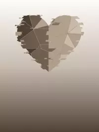 Free Thinking of You Card - Glitch Art Heart