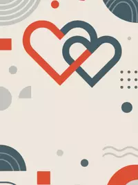 Free Anniversary Card - Scandinavian Hearts Design