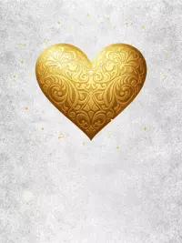 Free Gold Heart Card - Show Your Love!