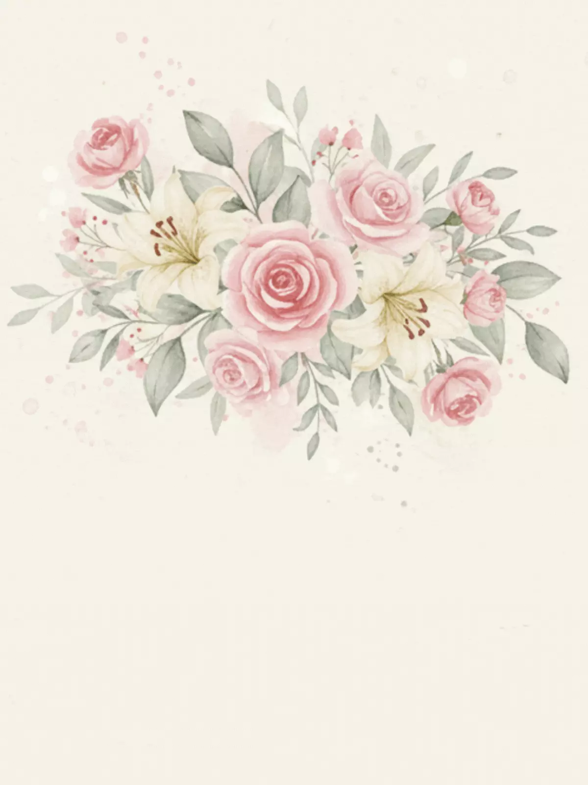 Elegant congratulations card featuring a centered floral arrangement in soft, warm colors, conveying sincere wishes for any achievement.