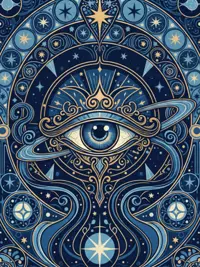 Free Thinking of You Card - Celestial Eye Design