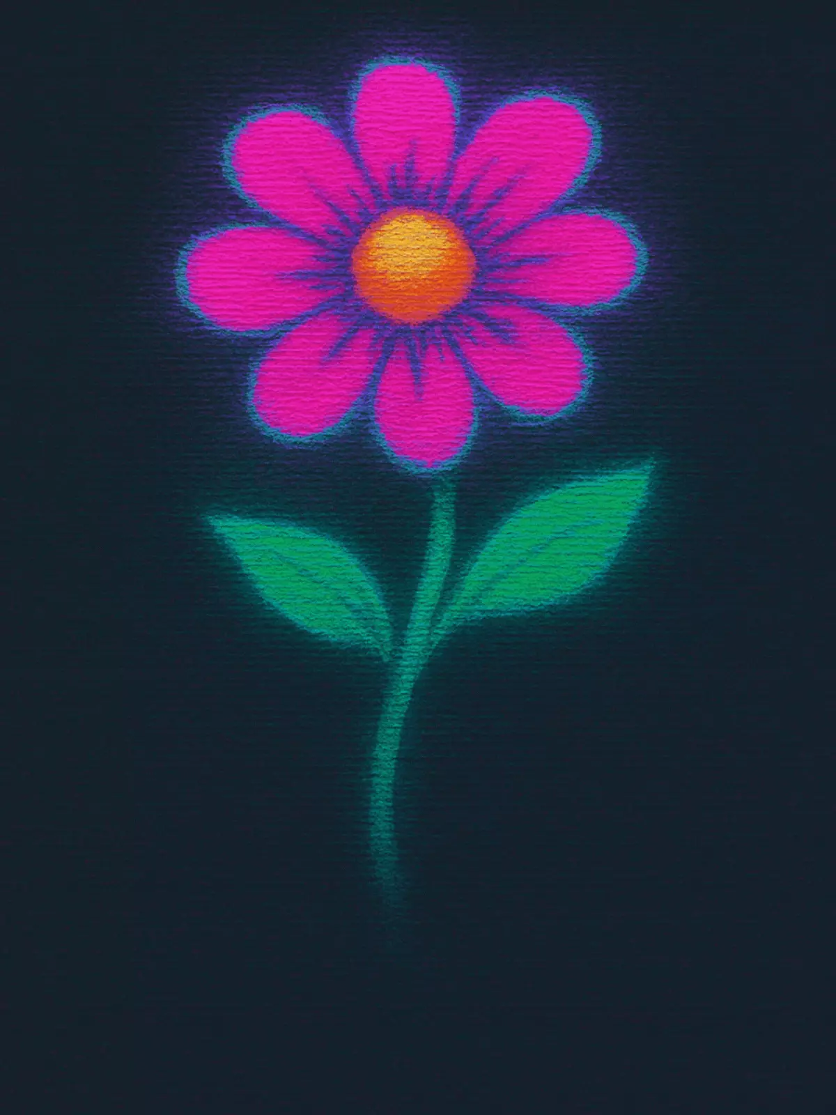 Stylized flower design with a CRT monitor effect, a retro-futuristic 'thinking of you' card with pixelated art style.