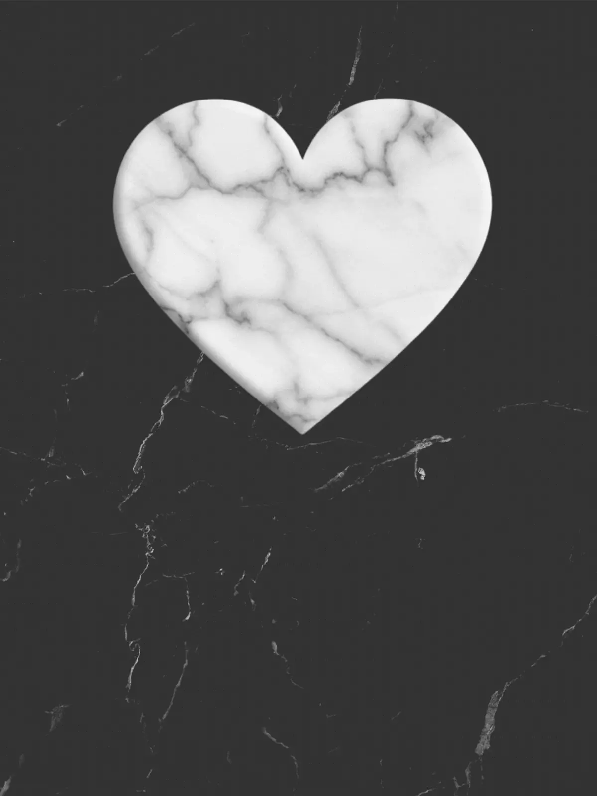 Elegant anniversary card featuring a heart made of swirling marble textures, romantic and sophisticated design, perfect for expressing love and commitment