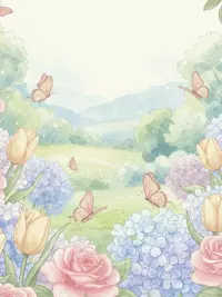 Free Mother's Day Card - Pastel Garden Design
