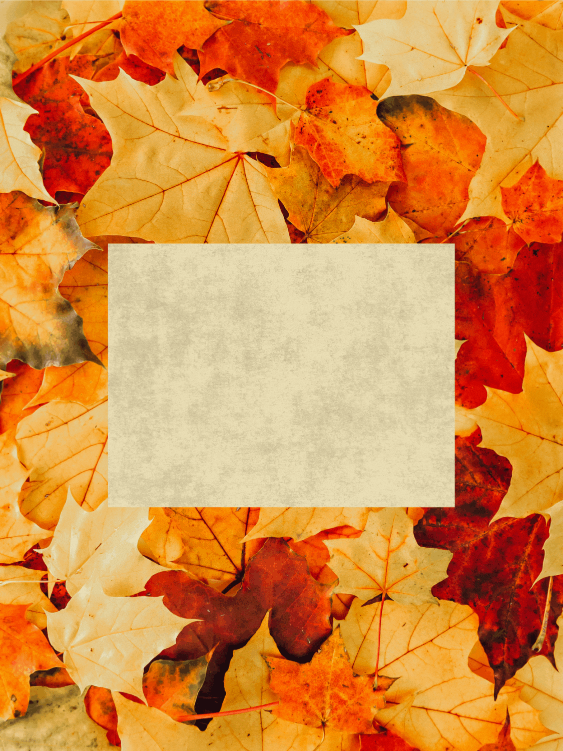 Elegant retirement card with a layered leaves design, featuring overlapping illustrated leaves in various shades of green and gold, conveying depth and texture.