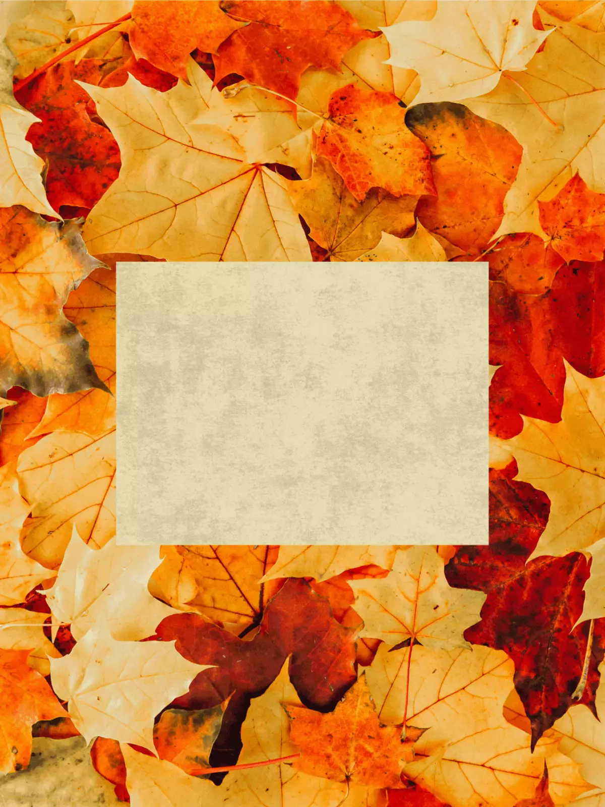 Elegant retirement card with a layered leaves design, featuring overlapping illustrated leaves in various shades of green and gold, conveying depth and texture.