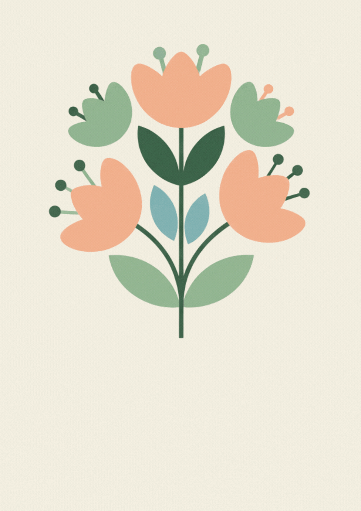 Scandinavian Floral Miss You