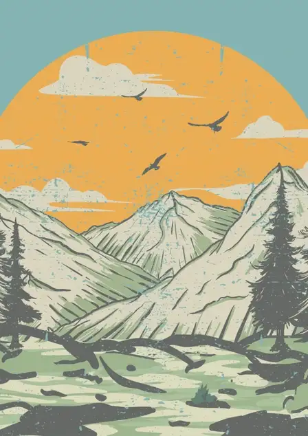 Retro Sunset Thanks