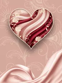 Free Valentine's Card - Elegant Silk Heart Design