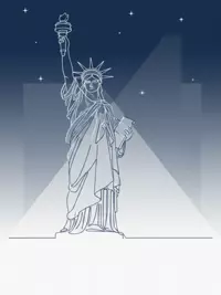 Free 4th July Card - Minimalist Liberty Design