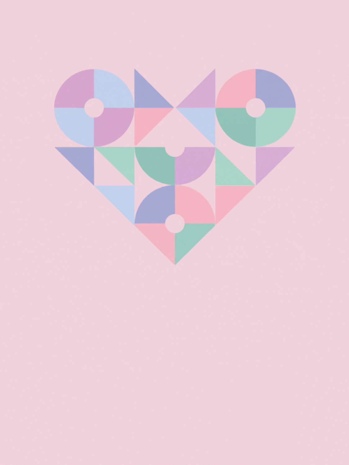 Geometric Love Mom