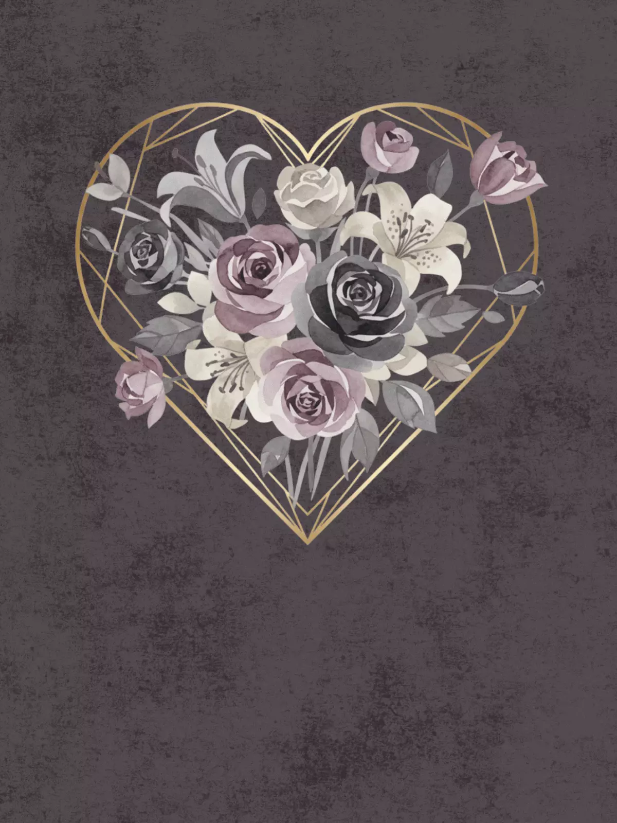 Art Deco-inspired watercolor card featuring geometric floral arrangements in muted tones, elegant design, for thinking of you occasions