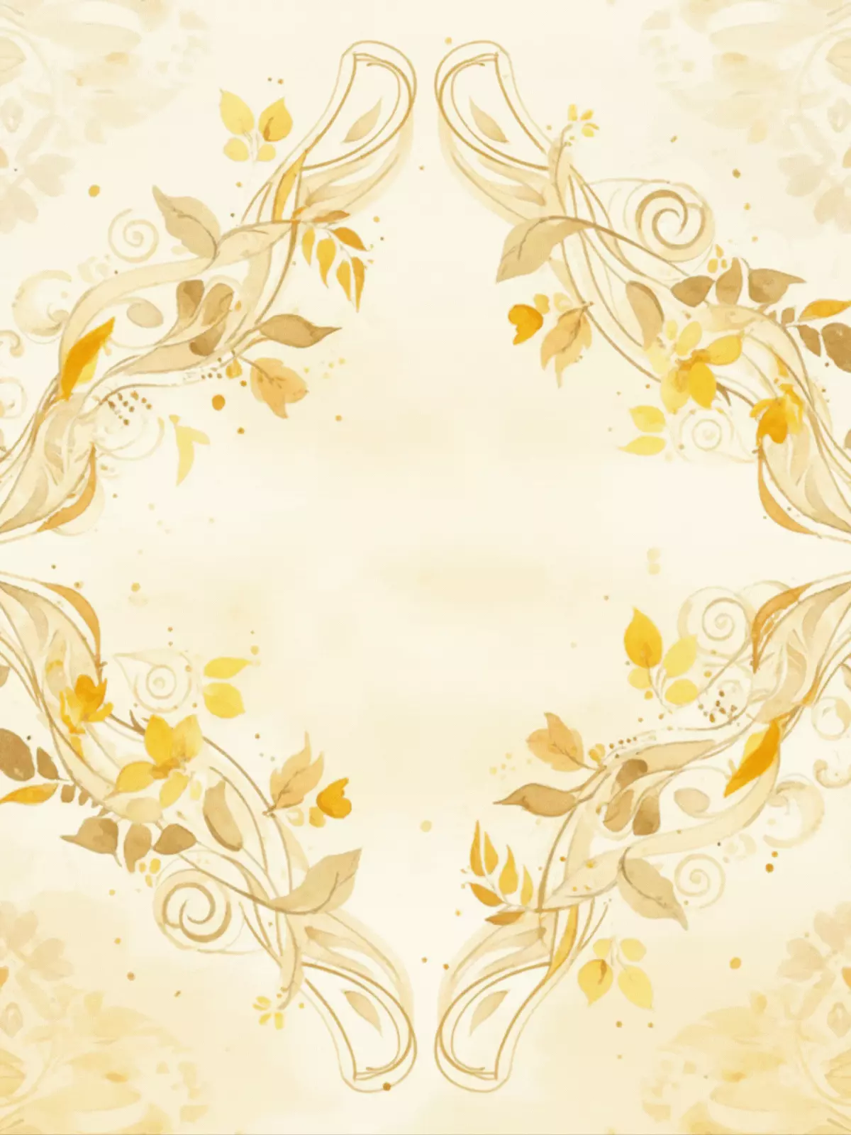 Borderless baby shower card with a seamless watercolor design featuring soft hues and floral motifs, artistic style.