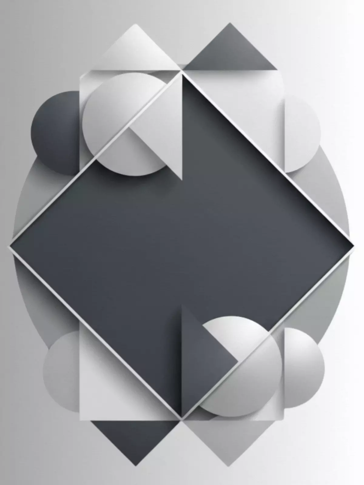 Modern Nordic congratulations card with geometric patterns in a Scandinavian style, suitable for celebrating success and achievements.