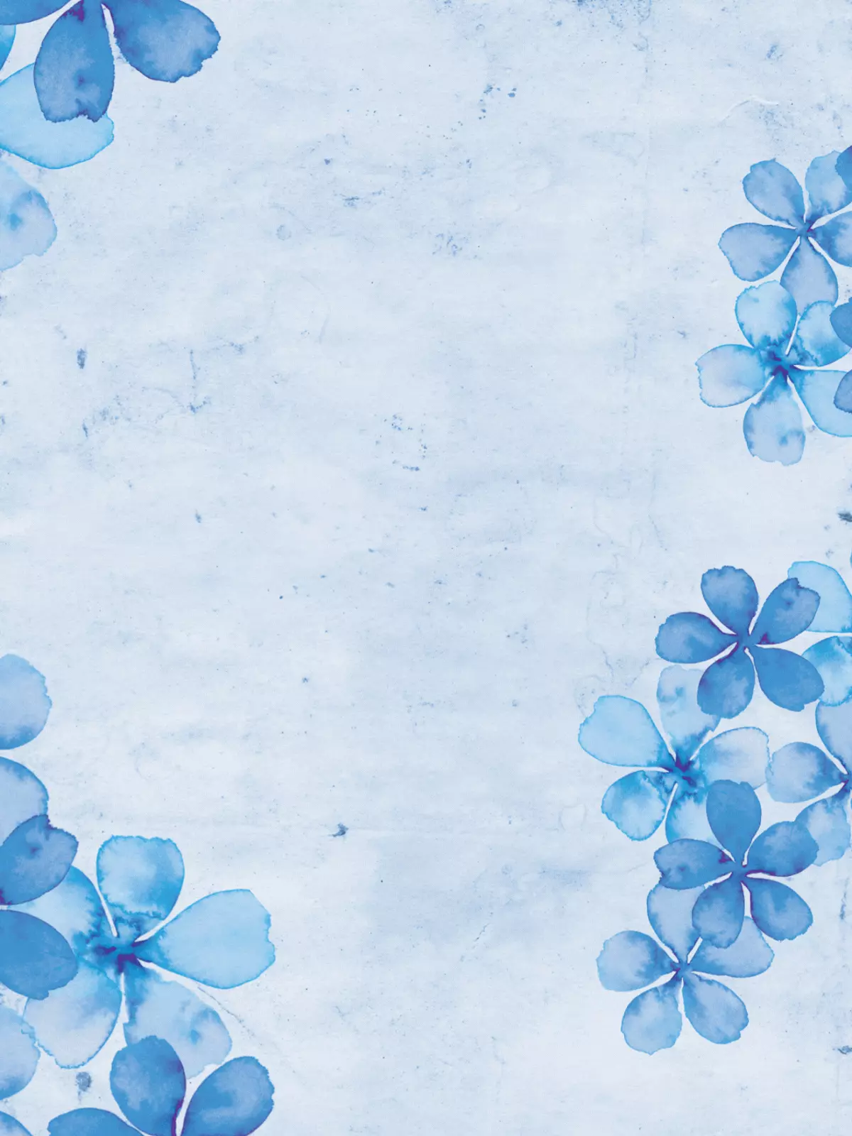 Watercolor get well card with soft, blended hues of blue and green, artistic design, calming and peaceful, sending healing thoughts.