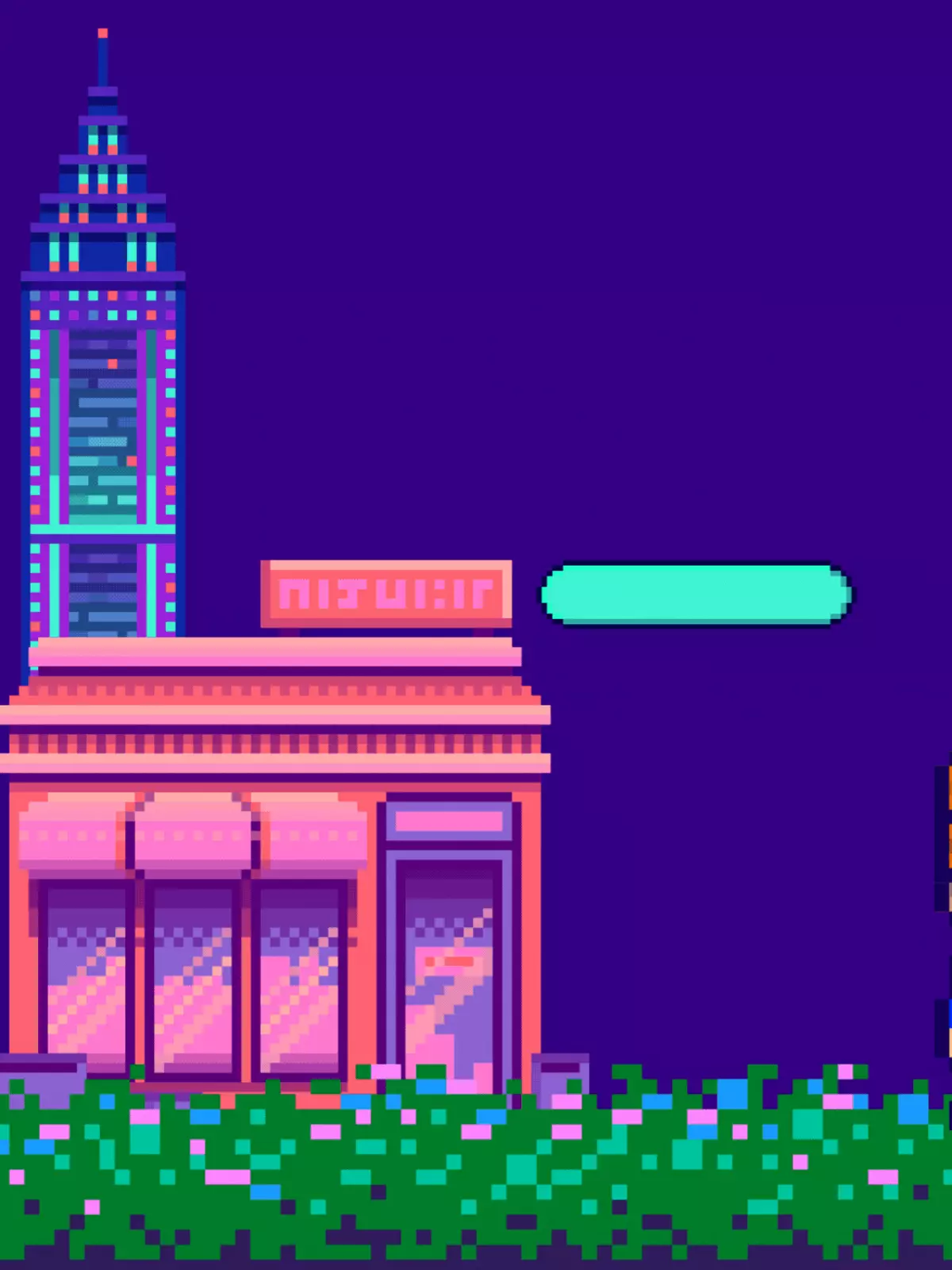 Pixelated farewell card with retro gaming design, monospace fonts, and humorous pixel art, perfect for saying goodbye to colleagues and friends.