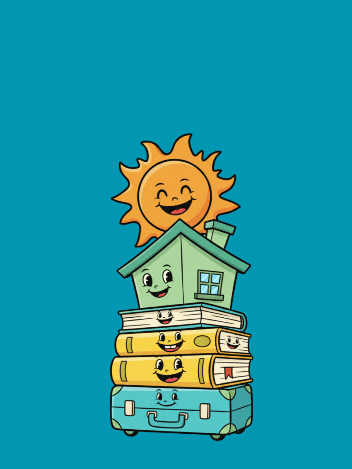 Vertical Stack of Smiles