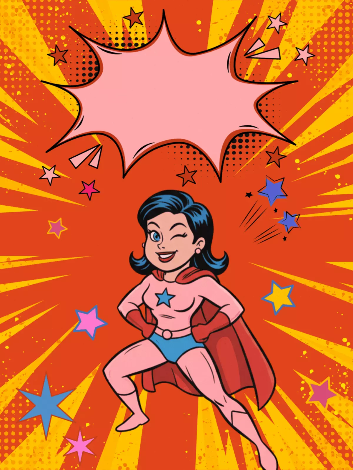 Whimsical employee appreciation card featuring a stack of unstable office supplies and cartoon characters, asymmetrical design, funny and playful, expressing gratitude to colleagues.