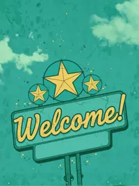 Free Welcome Card - Retro Style, Customize Online