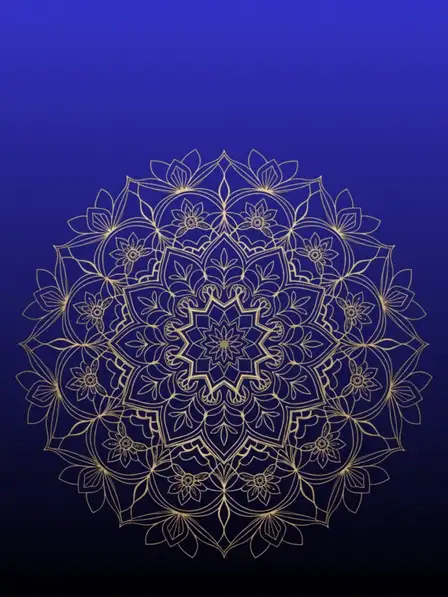 Employee Appreciation card featuring a vibrant and intricate mandala design with geometric patterns, inspired by traditional Indian art.